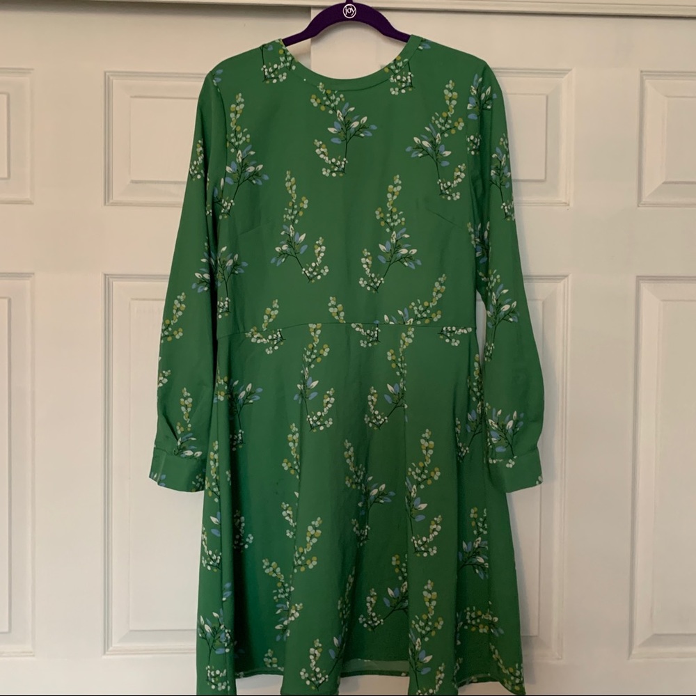 Green Floral Loft Dress